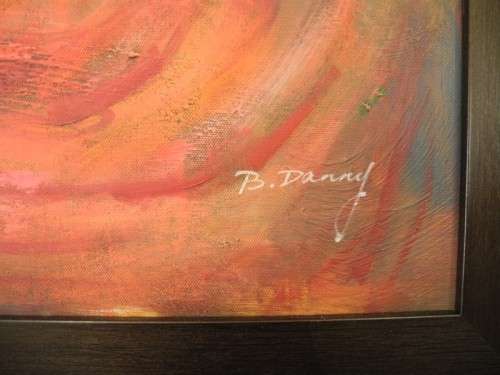 A fantastic original " B Danny" semi nude oil on board painting in a wood frame - Investment art!!