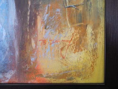 An amazing original " B Danny" semi nude oil on board painting in a wood frame - Investment art!!