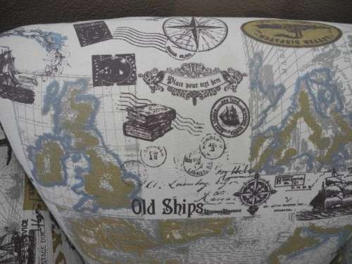 Two stylish & modern arm chairs w/ thick durable fabric w/ a nautical theme.Stunning in all rooms.