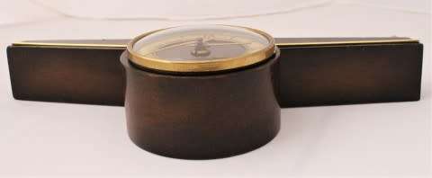 A beautiful wooden Mercedes mantel clock decorate with brass trimmings, working cold. Lifespace Sale