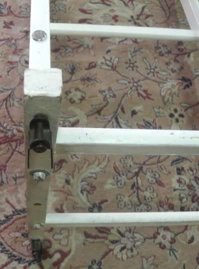 An awesome painted white wooden clothing stand "dumb valet" in good condition.