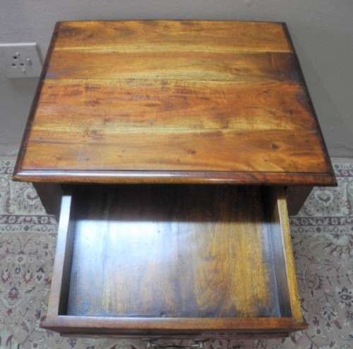 An awesome pair of Indonesian Teak pedestals with a drawer and shelf, stunning!