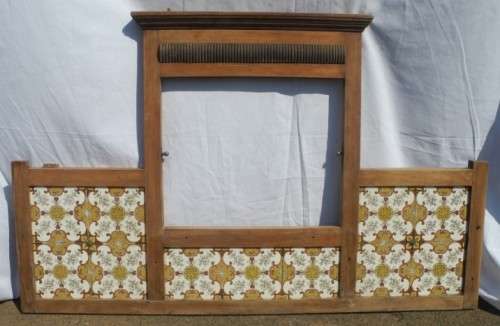 A wonderful vintage tiled wash stand top with place for mirror. Great restoration project!