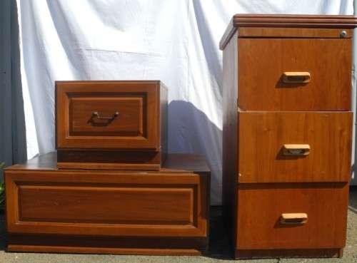 A job lot of three multi purpose cabinets. Great restoration project!
