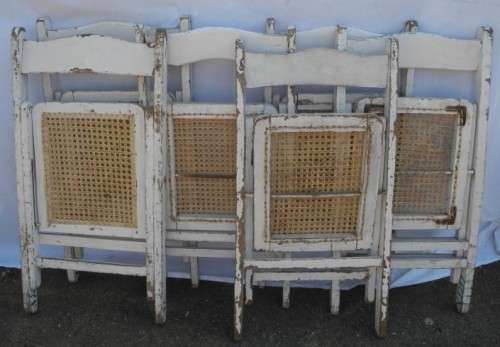 A lovely set of six shabby chic chairs - perfect addition to a lapa, patio etc.