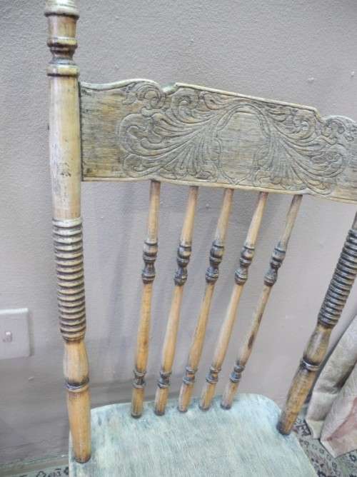 WOW!!! Three wonderful carved solid Oak spindle back chairs for restoration.