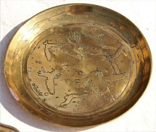 GORGEOUS collection of six medium sized various brass items-Lifespace Sale