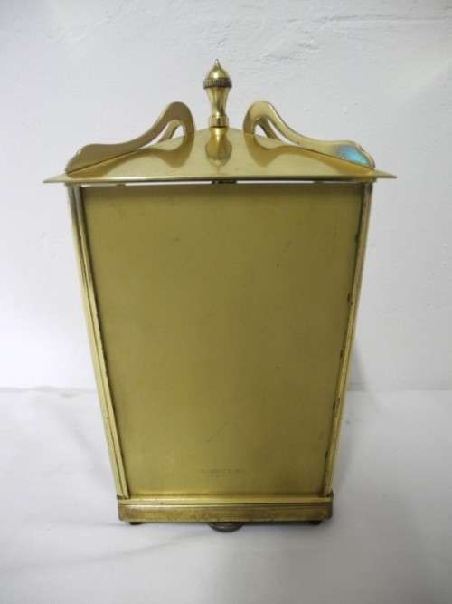 BARGAIN CLOCKS!!A vintage Schatz brass and glass clock. Lifespace Sale