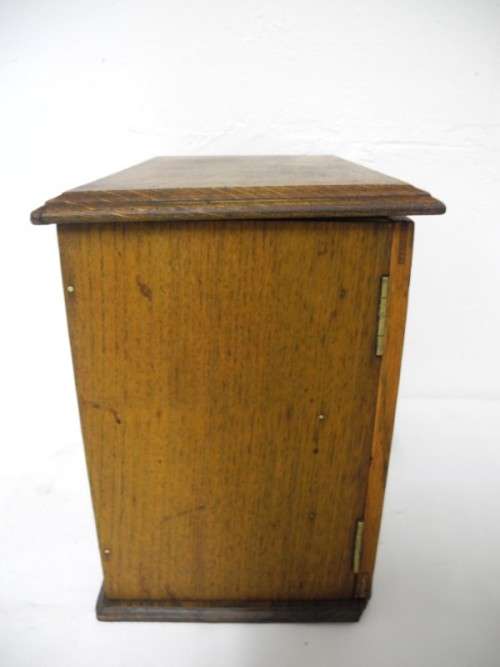 An awesome vintage mini wooden pipe smokers cabinet w/ shelves and place for 5 pipes. Lifespace Sale