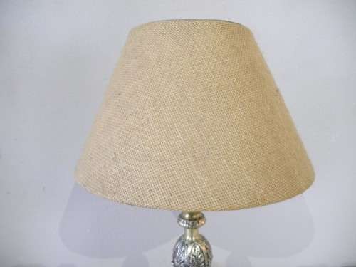A stunning vintage Brass table lamp with a lovely vintage shade - very stylish.