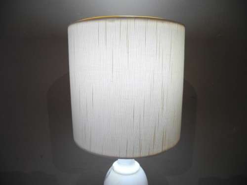A beautiful solid marble table lamp with a lovely white lampshade-Lifespace Sale