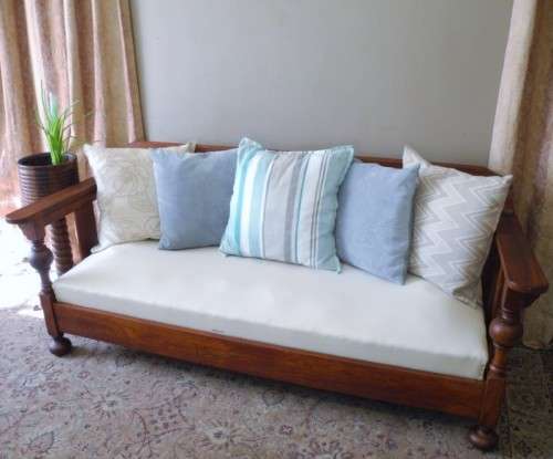 A fabulous, vintage Imbuia 3 seater couch/bench - perfect in a lapa/patio-Lifespace Sale