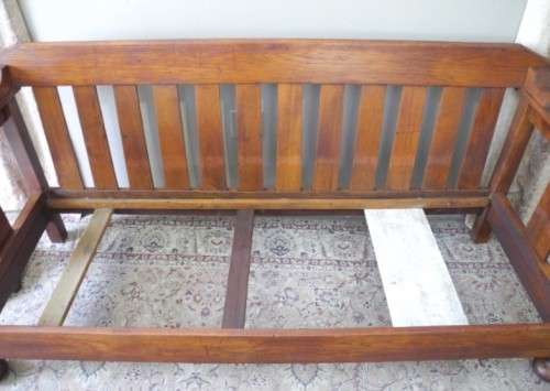 A fabulous, vintage Imbuia 3 seater couch/bench - perfect in a lapa/patio-Lifespace Sale