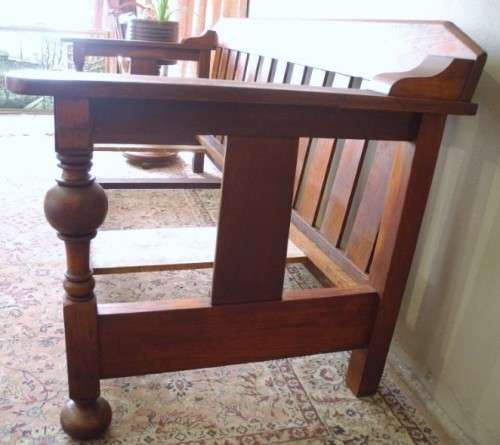 A fabulous, vintage Imbuia 3 seater couch/bench - perfect in a lapa/patio-Lifespace Sale