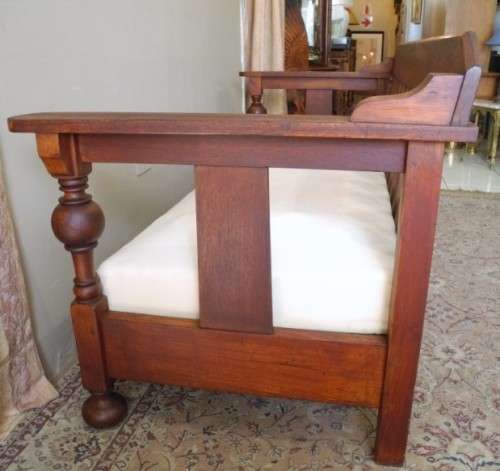 A fabulous, vintage Imbuia 3 seater couch/bench - perfect in a lapa/patio-Lifespace Sale