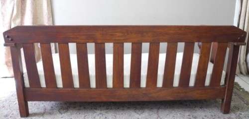 A fabulous, vintage Imbuia 3 seater couch/bench - perfect in a lapa/patio-Lifespace Sale