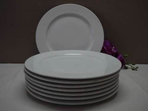 A colourful collection of white plates, perfect for a table-Lifespace Sale