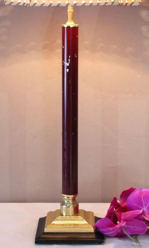 Two stunning tall table lamps with a lovely lampshade and brass base-Lifespace Sale