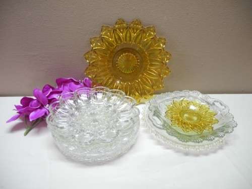 A fabulous collection of 8 snack serving plates in various colours and sizes-Lifespace Sale