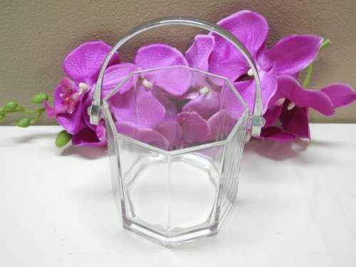 Two glass ice buckets- ideal for a drinks tray or trolley-Lifespace Sale