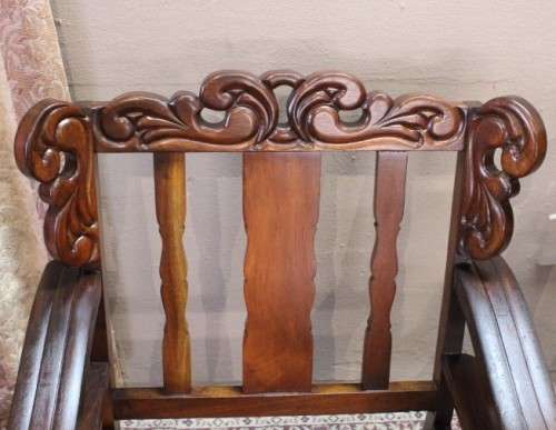 Two gorgeous vintage carved Imbuia ball & claw chairs - add your own cushions-Lifespace Sale