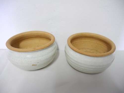 Two lovely and stylish ceramic pot plant holder-Lifespace Sale