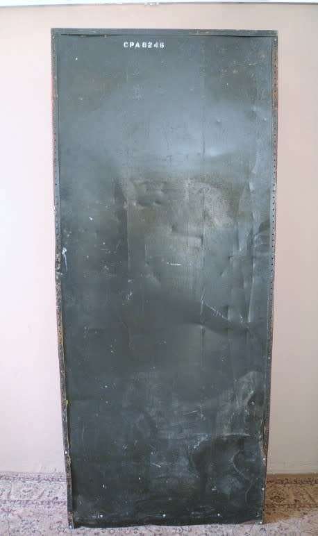 A large red metal cabinet, perfect in a garage, informal living area! Lifespace Sale