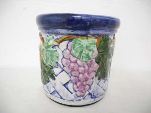 A lovely colourful ceramic pot planter. Perfect for indoor/outdoor plants. Lifespace Sale.
