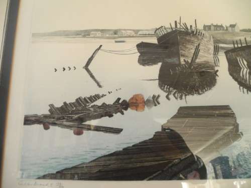 A stunning print of boats in a modern frame. Feature in all rooms!!! Lifespace Sale