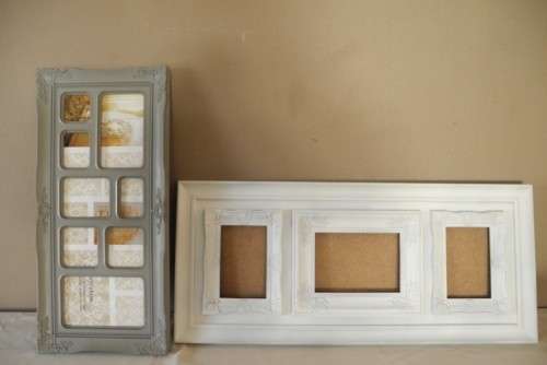 A stunning white and grey plastic wall mounted photo frame for photos. Lifespace Sale