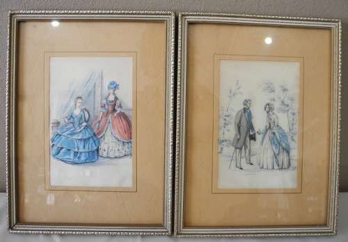 Two pretty Victorian themed prints in frames. Lovely in all rooms!!! Lifespace Sale