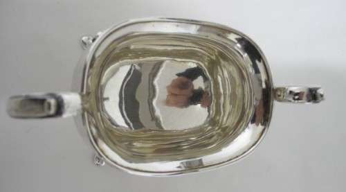 A gorgeous double handled silver plated sugar bowl, stunning on a tea tray, table.