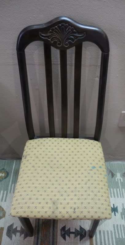 A wonderful set of two odd vintage occasional/ dining chairs.