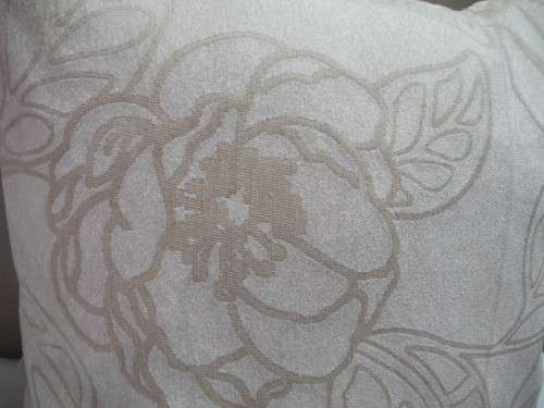 A pair of cream/beige stylish upmarket, modern scatter cushions. One bid for both