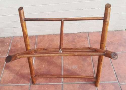 A striking vintage wicker butlers tray/ drinks table w/ removable tray. Xmas sale!