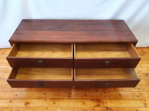 A retro styled Imbuia multipurpose display/ TV stand with 4 drawers-Xmas Sale