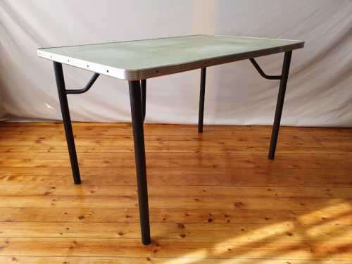 A vintage linoleum six seater table perfect for a garden, patio/ lapa etc