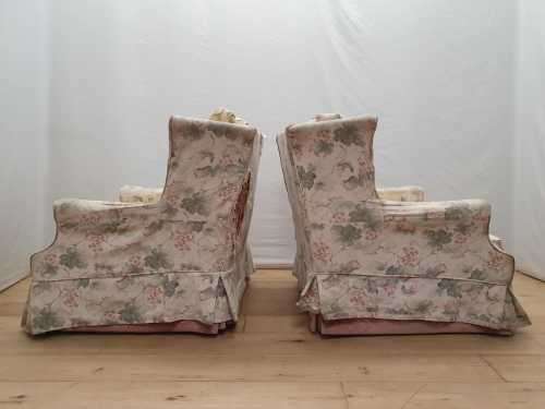 A pair of vintage Wingback arm chairs for restoration