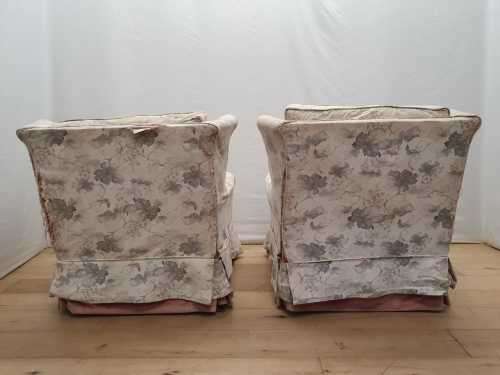 A pair of vintage Wingback arm chairs for restoration