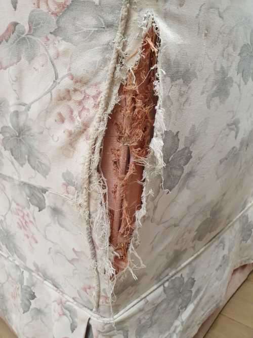 A pair of vintage Wingback arm chairs for restoration