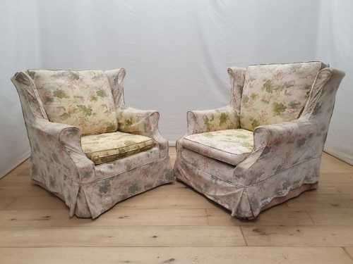 A pair of vintage Wingback arm chairs for restoration