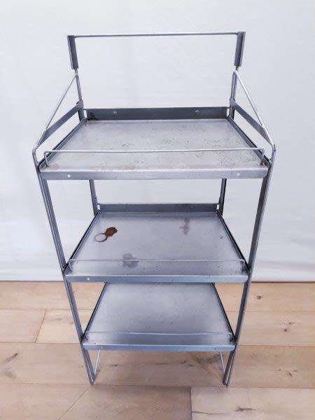 A sturdy 3 tier metal shelf