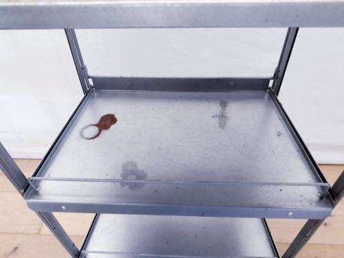 A sturdy 3 tier metal shelf