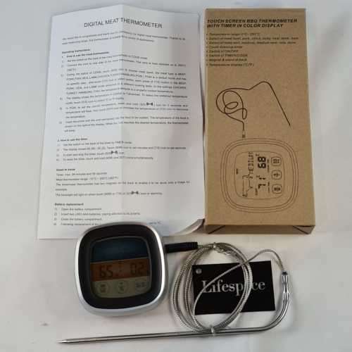 Touch Screen Digital Magnetic Thermometer with Timer and Probe
