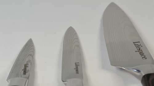 Damascus 3 Piece Kitchen Utility Knife Set - Stainless Steel