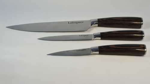 Damascus 3 Piece Kitchen Utility Knife Set - Stainless Steel