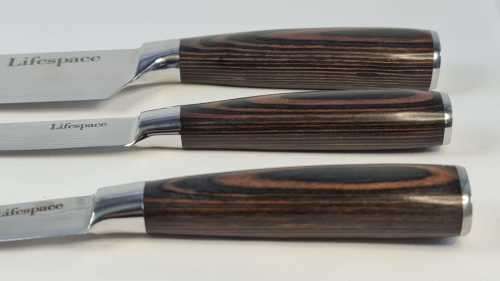 Damascus 3 Piece Kitchen Utility Knife Set - Stainless Steel