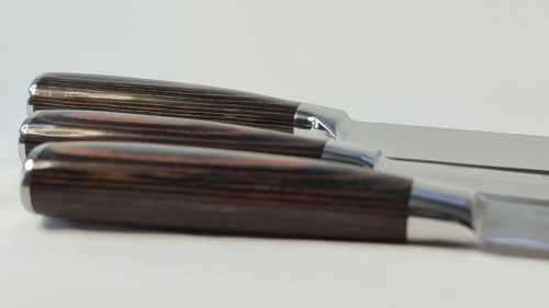 Damascus 3 Piece Kitchen Utility Knife Set - Stainless Steel