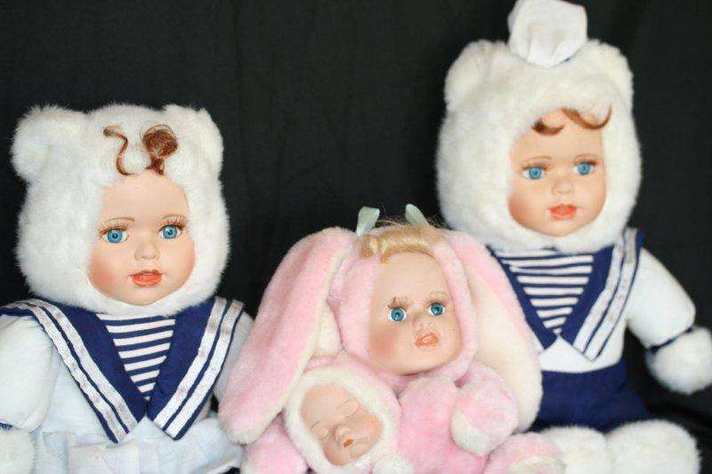A TRIO OF BEAUTIFUL "VERY CUTE" PORCELAIN BABY DOLLS!!!