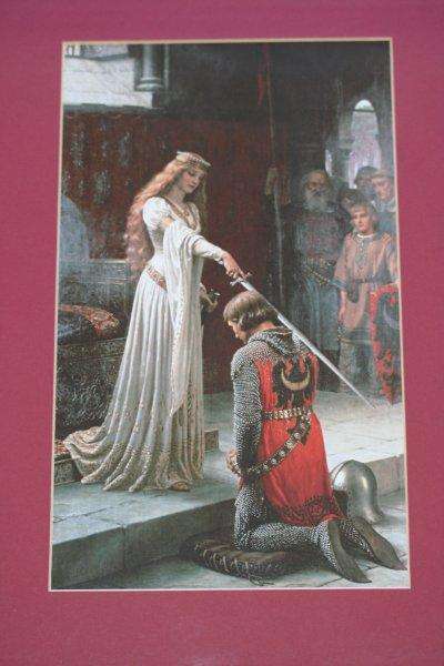 "THE ACCOLADE by EDMUND BLAIR-LEIGHTON 1901" IN A FRAME - GREAT CONDITION! PLEASE READ DESCRIPTION!